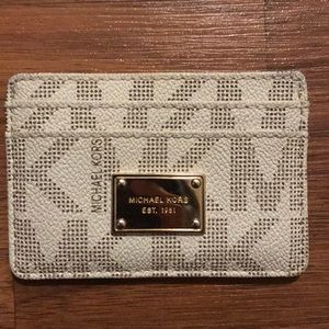 Michael Kors Vanilla Jet Set Card Case